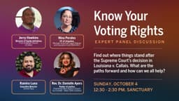 Know Your Voting Rights: Expert Panel Discussion