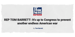 It's Up to Congress to Prevent Another Endless American War