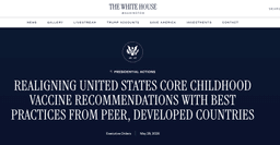 Trump Issues Executive Order on U.S. Childhood Vaccine Recommendations