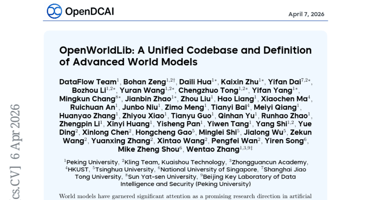 OpenWorldLib: A Unified Codebase and Definition of Advanced World Models