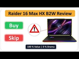 MSI Raider 16 Max HX B2W Benchmark & Review | Powerful RTX Gaming Laptop Tested
