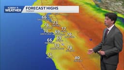 Unseasonable heat backs off today as cooler weather settles in