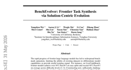 BenchEvolver: Frontier Task Synthesis via Solution-Centric Evolution
