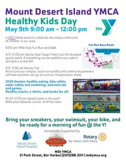 MDI YMCA Healthy Kids Day May 9