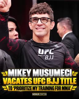 @MMAFighting: Mikey Musumeci is no longer the UFC BJJ bantamweight champion

📰 https://t.co/CwEW6534Ae https://t.c...