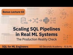 SQL Bonus 3 - The Production Reality Check |  Scaling SQL Pipelines in Real ML Systems