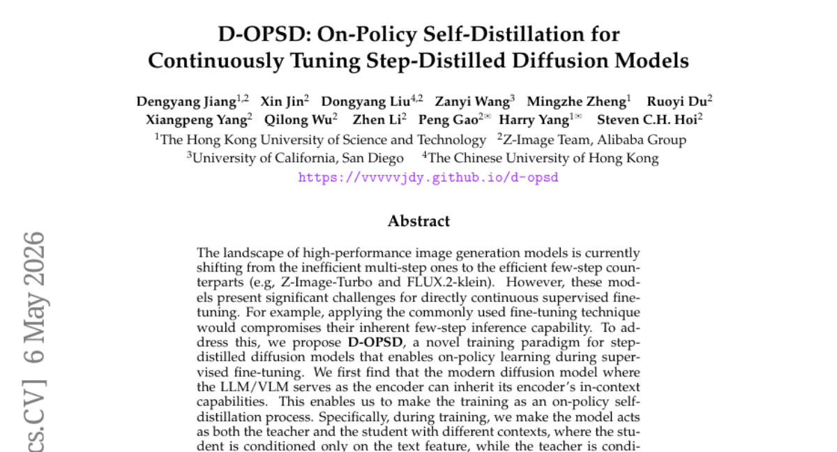 D-OPSD: On-Policy Self-Distillation for Continuously Tuning Step-Distilled Diffusion Models