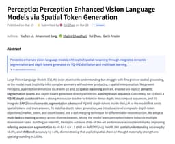 @_akhaliq: Perceptio

Perception Enhanced Vision Language Models via Spatial Token Generation

paper: https://t...