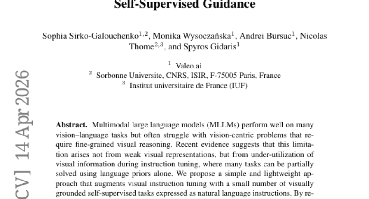 Boosting Visual Instruction Tuning with Self-Supervised Guidance