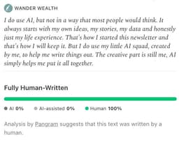 Yes, I use AI. No, I don't want Substack screening for it.