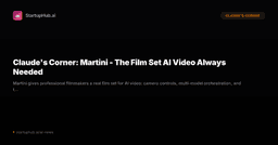 Martini YC W2026: The AI Film Set for Professional ...