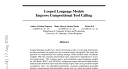 Looped Language Models Improve Compositional Tool Calling