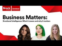Business Matters: Emotional Intelligence—What it means and why it matters