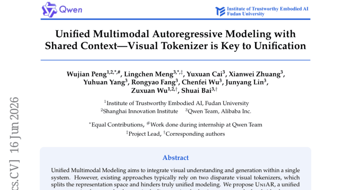 Unified Multimodal Autoregressive Modeling with Shared Context-Visual Tokenizer is Key to Unification