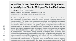 One Bias Score, Two Factors: How Mitigations Affect Option Bias in Multiple-Choice Evaluation