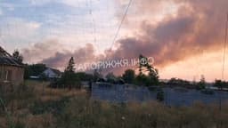 Fires in Bilenke as result of Russian strikes