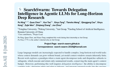 SearchSwarm: Towards Delegation Intelligence in Agentic LLMs for Long-Horizon Deep Research