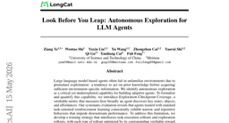 Look Before You Leap: Autonomous Exploration for LLM Agents