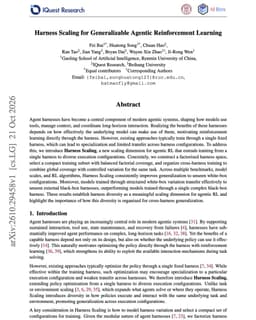 @omarsar0: Brilliant work on using many harness configurations to scale agentic RL.

Many approaches use mainly...