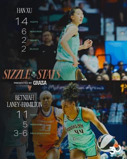 @nyliberty: Hanny &amp; 👑🐝 got after it in the Liberty’s W in CT! https://t.co/gFWYBiiuiC
