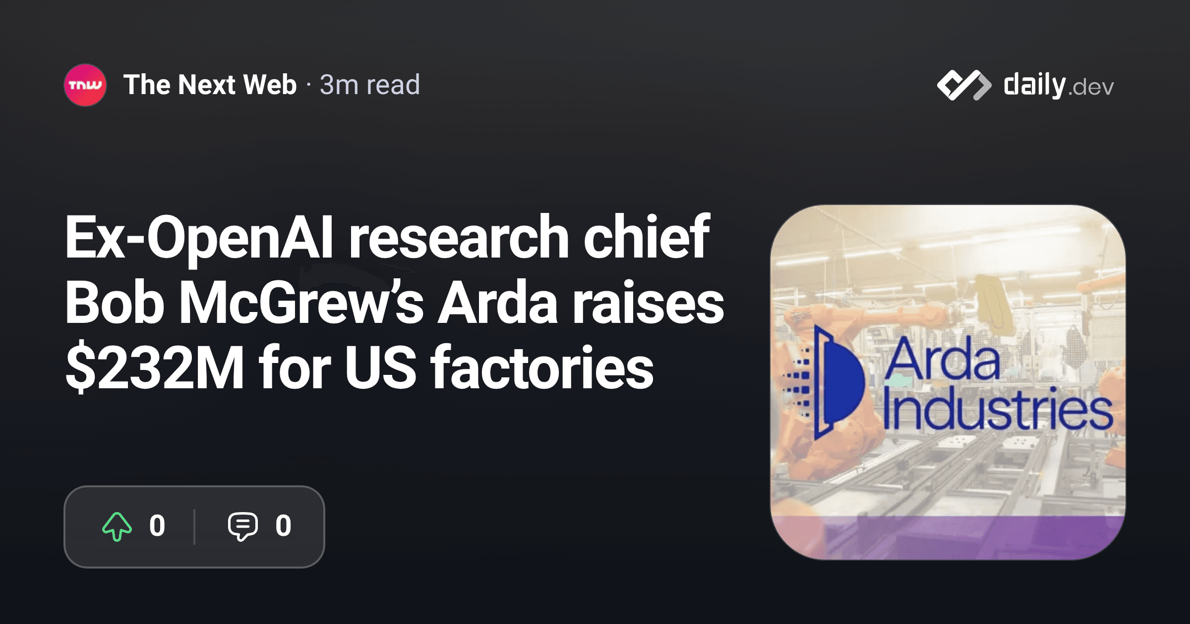 Ex-OpenAI research chief Bob McGrew's Arda raises $232 ...