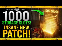 1000 STORAGE SLOTS ADDED - Insane New Patch Update - Crimson Desert Patch Note - Update v1.02.00