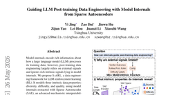 Guiding LLM Post-training Data Engineering with Model Internals from Sparse Autoencoders