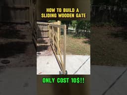How To Build a Sliding Wooden Gate (EASY DIY Tutorial) 🚪🔨
