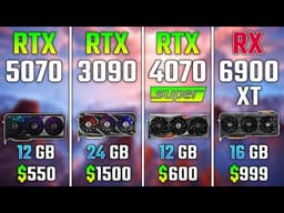RTX 5070 vs RTX 3090 vs RTX 4070 SUPER vs RX 6900 XT | Test in 7 Games