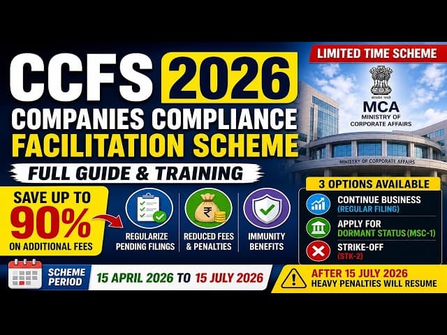 ******Companies Amendment Bill 2026 & CCFS******