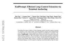 EndPrompt: Efficient Long-Context Extension via Terminal Anchoring