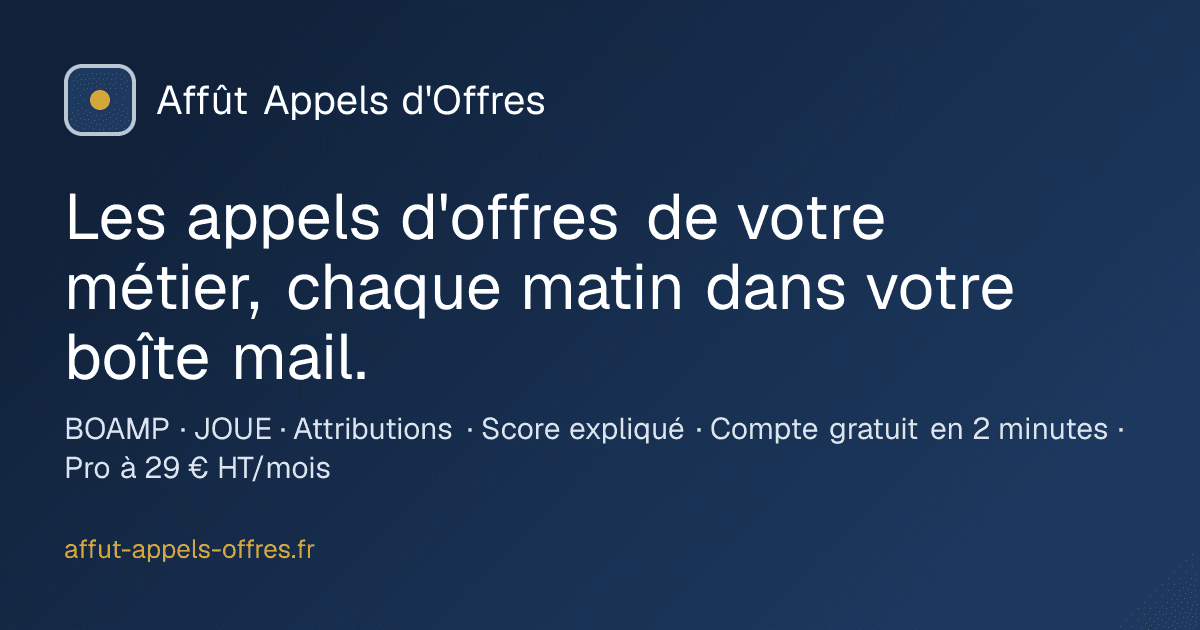 Appels d'offres Gros œuvre, maçonnerie Allier (03) - Affût