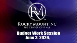 City Council Budget Meeting, Afternoon Session 060326