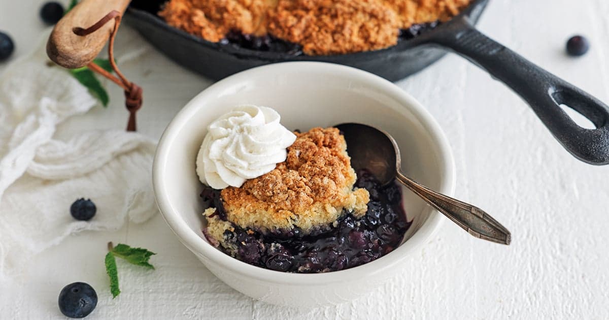 Blueberry Cobbler Recipe (Fresh or Frozen Berries)