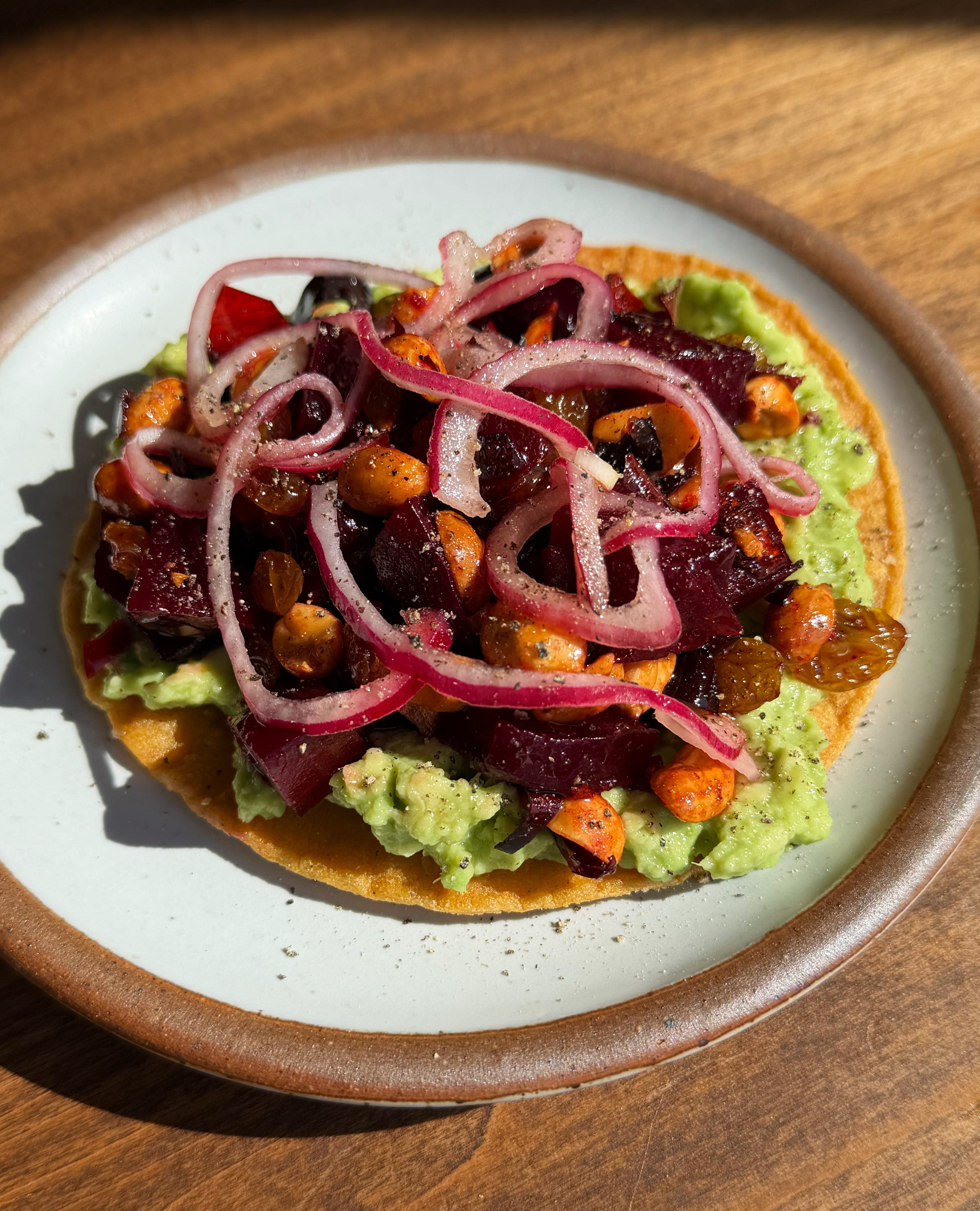 no. 190: beet & avocado tostada