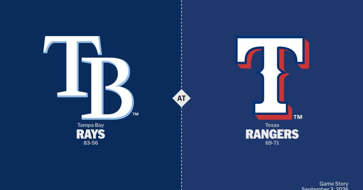 Tampa Bay Rays at Texas Rangers Game Story, Scores/Highlights
