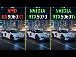 Test RX 9060 XT vs RTX 5070 vs RTX 5060 Ti Test in 10 GAMES Native | RT | DLSS/FSR