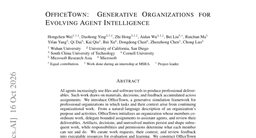 OfficeTown: Generative Organizations for Evolving Agent Intelligence