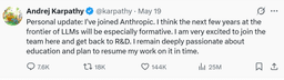 Karpathy join Anthropic, a $300M acquisition, and Musk lose his ...