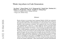 Think Anywhere in Code Generation