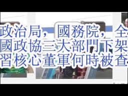政治局，国务院，全国政协三大部门下架习核心。人民日报：习近平不是核心，到习近平不再是党中央一员。董军陪同习访问越南，董军何时被查，还是会平安？
