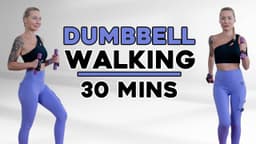 🔥30 Min Full Body Walking Fat Burning 🔥 Workout with Dumbbells | Knee Friendly🔥