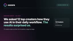 We asked 12 top creators how they use AI in their daily workflow. The results surprised us.