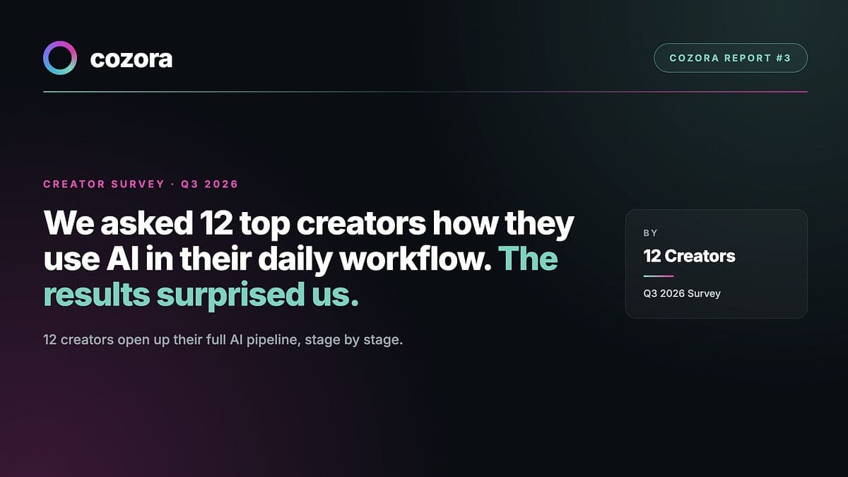 We asked 12 top creators how they use AI in their daily workflow. The results surprised us.