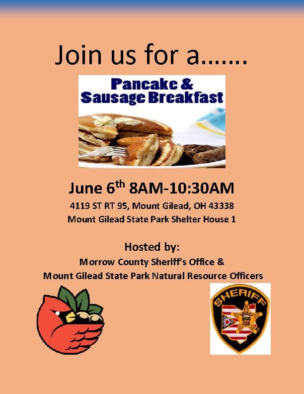 Morrow County Sheriff’s Office Hosting Pancake and Sausage Breakfast to Benefit MTC Scholarship Fund