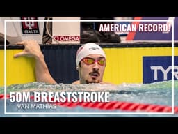 Van Mathias Lowers His Own American Record in the 50M Breaststroke |2026 TYR Pro Series Indianapolis