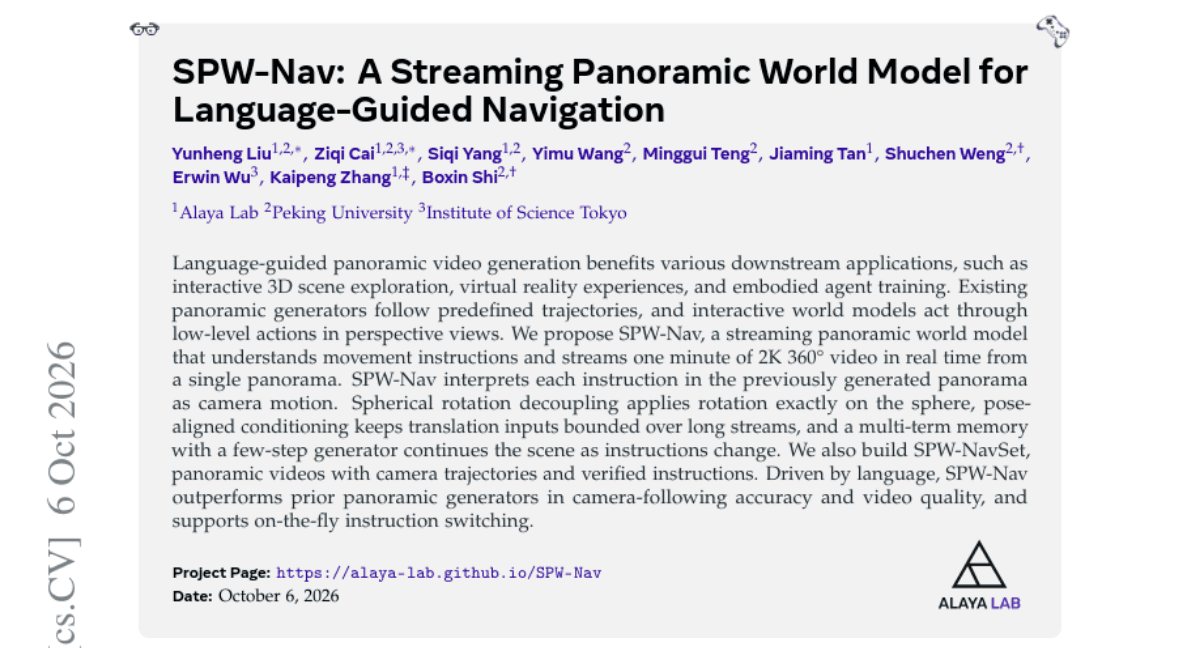 SPW-Nav: A Streaming Panoramic World Model for Language-Guided Navigation