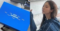 Shin Sae-kyeong Wears BTS 'SWIM' Team Uniform in Verification Photos 