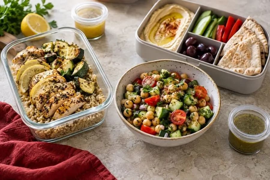 Mediterranean Meal Prep: 5 Easy Lunches + Weekly Plan