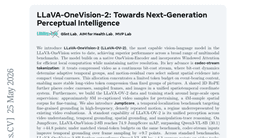 LLaVA-OneVision-2: Towards Next-Generation Perceptual Intelligence
